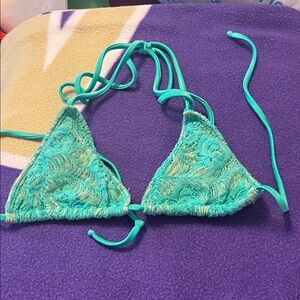 Luli Fama Turquoise Bikini Top